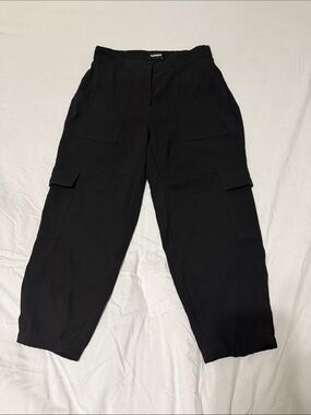 Express Black Cargo Joggers with Pocket Details